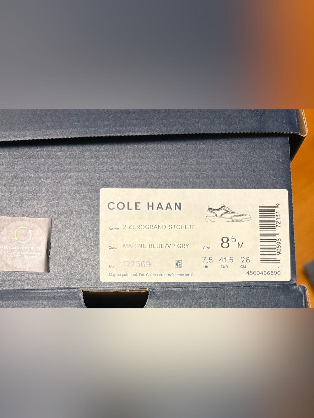 Cole Haan NEW IN BOX- Marine Blue & VP Gray